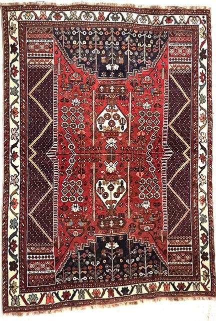 Alfombra persa de Abadeh, provincia de Fars, Persi
