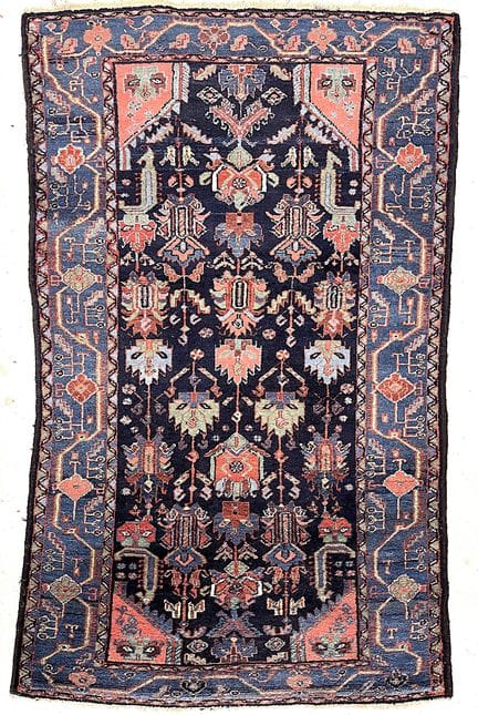 Alfombra persa de Hamadán, norte de Persia, Irán, 