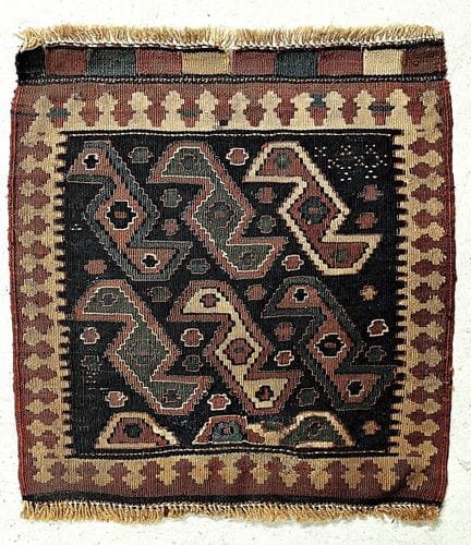 Cara del kilim de Sac Khorjin Shahsavan, noroeste 