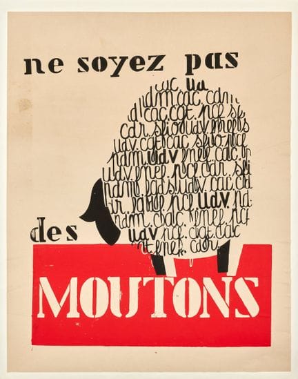 Ne Soyons pas des moutons - Mai 68

Affiche entoil