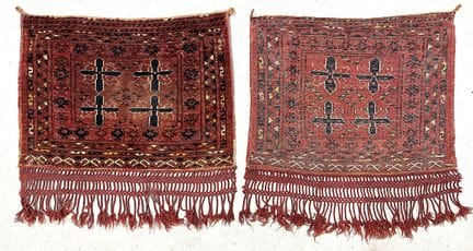 Dos bolsos Bagface de Ersari Beshir, primera mitad