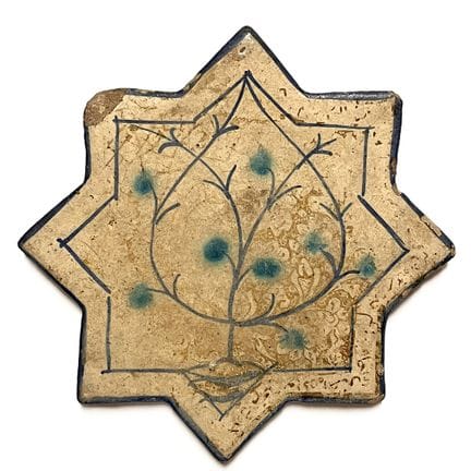 CARREAU ETOILE

Iran, Kashan , XIIIe siècle

En fo