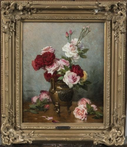 Gustave BIENVETU (1850–1916) 
"Bouquet of Flowers 