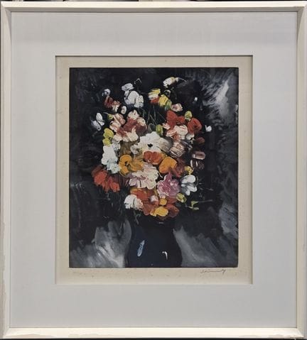 据莫里斯·德·弗拉明克（1876-1958）作品
《金盏花》
太阳蚀刻版画
右下角签名
编号 190