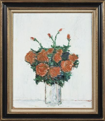 Michel MALY (1936–2018). 
"Bouquet of Roses". 
Oil