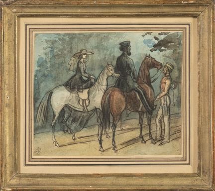Constantin GUYS (1802–1892).
Pair of Horsemen and 