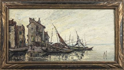 Joseph HURARD (1887-1956)
Velero en el muelle de M