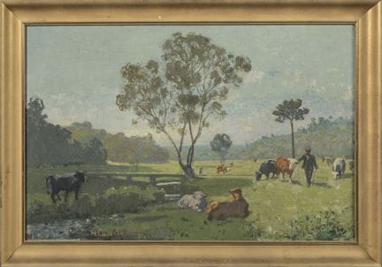 Honoré CAVAROC (1846–1931).
"In the Meadows at Mon