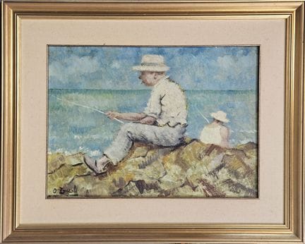 Oreste ZUCCOLI (1889-1980)
El pescador 
Óleo sobre