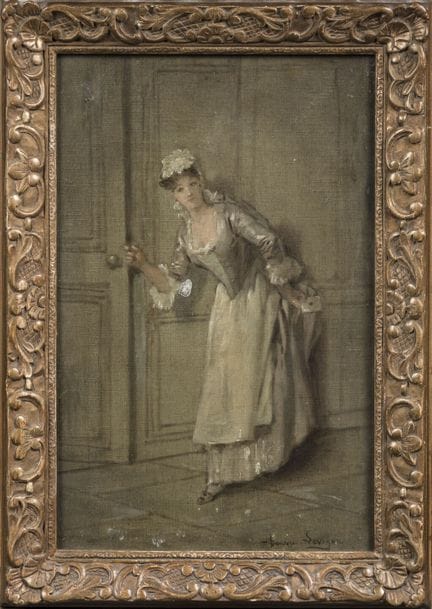 Théodore LÉVIGNE (1848-1912)
L'indiscrète
Oil on c