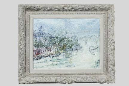 Jean FUSARO (nacido en 1925). 
«Nieve en París».
 
