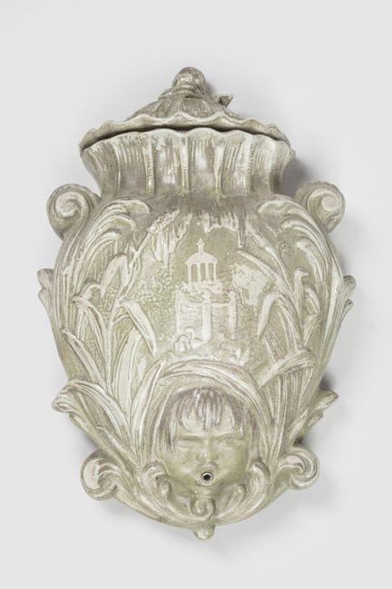 In the style of Bigot
Wall-mounted stoneware fount