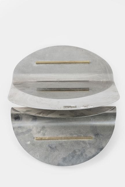 In the style of Maria Pergay
Rounded wall sconce w