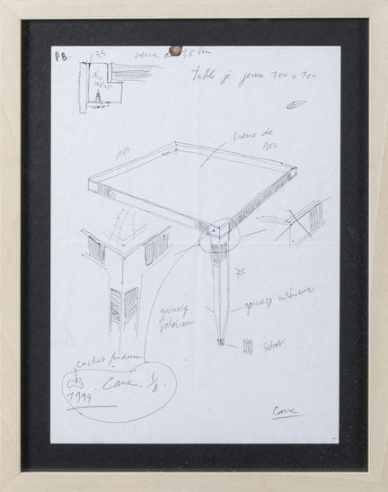 Louis Cane (1943-2024)
2 projets de tables, dessin