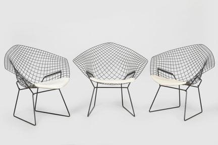 Harry Bertoïa (1915-1978)
Ensemble de trois fauteu