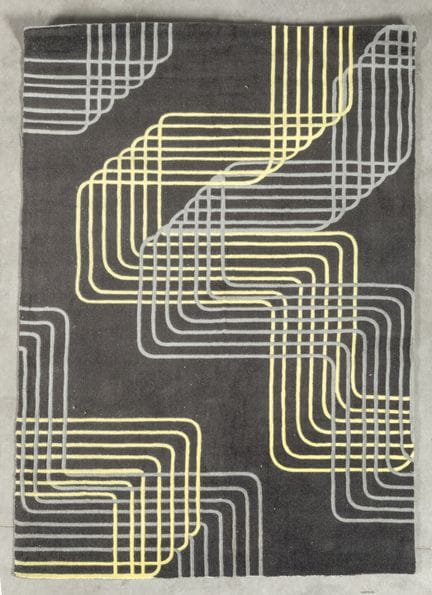 Tapis des années 60-80 à décor de tiges entremêlée