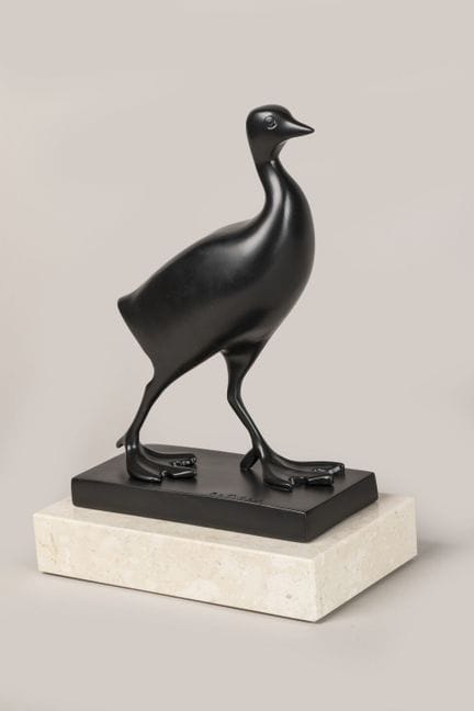据弗朗索瓦·庞庞（François POMPON，1855-1933）作品
《红胸鸊鷉》
黑色古铜色