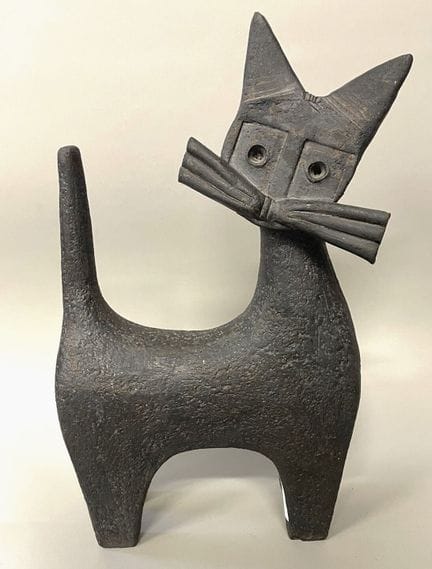 Dominique POUCHAIN and studio
Cat
Black-glazed cer