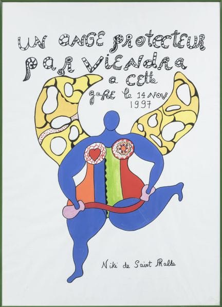 妮基·德·圣法尔（1930-2002）作品，改编自
《一位守护天使将于1997年11月14日抵达该车