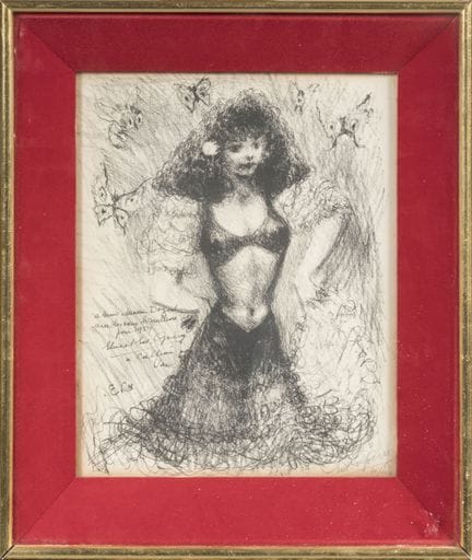 爱德华·戈尔格（1893-1969）。
《西班牙女子》。
石版画
右下角用铅笔签名，并标注编号70/