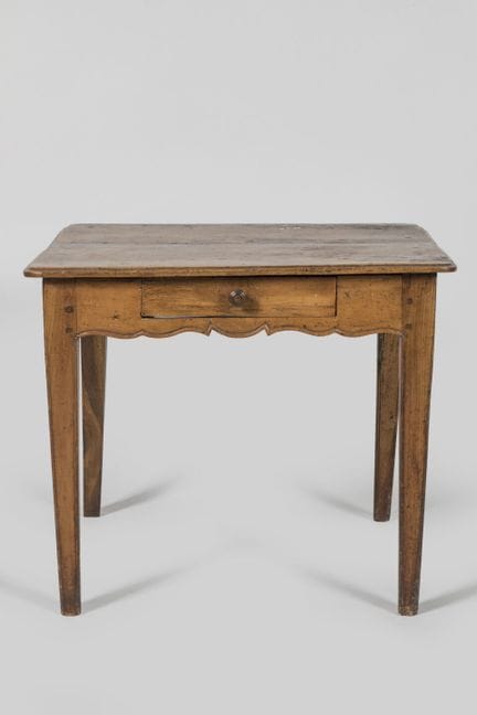Small walnut TABLE with a drawer along the side, r