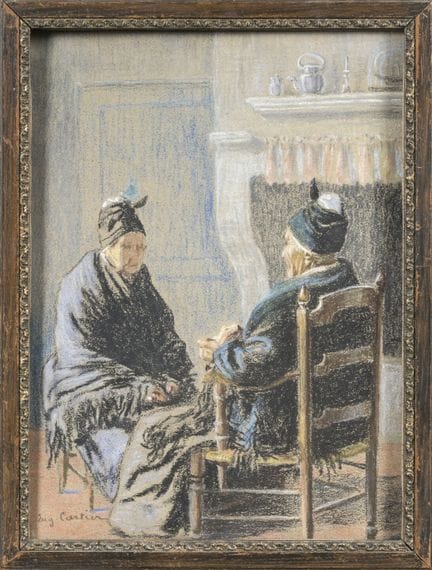 Eugène CARTIER (1861–1943).
„Vor dem Kamin im Wint