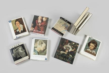 Ein Set aus zehn Büchern über alte Malerei.