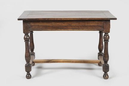 Walnut TABLE with a rectangular top, featuring a s