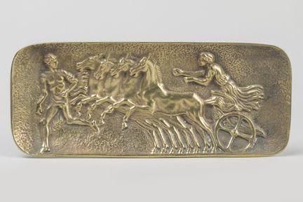 LE VERRIER. Vide-poche en bronze à décor d'un quad