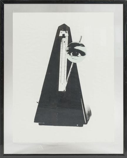 曼·雷（1890-1976）据
《节拍器（不可摧毁之物）》或《永恒动机》，1972年
丝网印刷于描图
