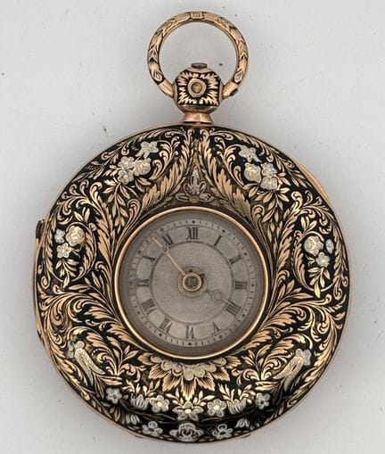 OUDIN - MONTRE de gousset en or jaune 750 °/°°  le