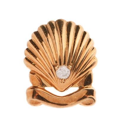 CARTIER - BOUTON de revers modèle « coquille Saint