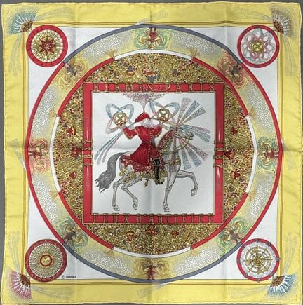 HERMÈS  Carré, 45 cm, Modell „Feux d’artifices“. S