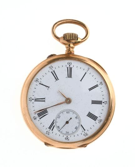 MONTRE de gousset en or jaune 750°/°°, marquée BOZ