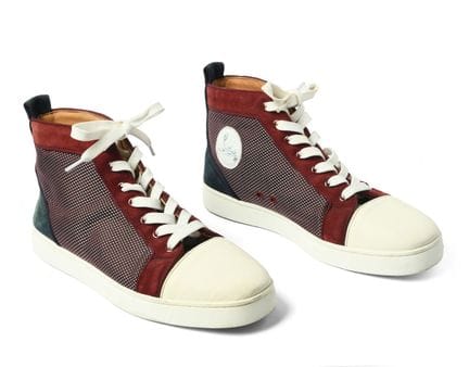 Christian LOUBOUTIN – Ein Paar hohe Sneaker aus bu