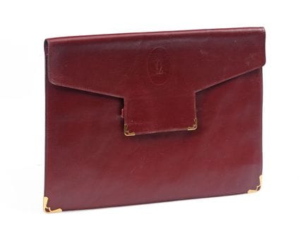 CARTIER Pochette porte-documents MUST en cuir bord