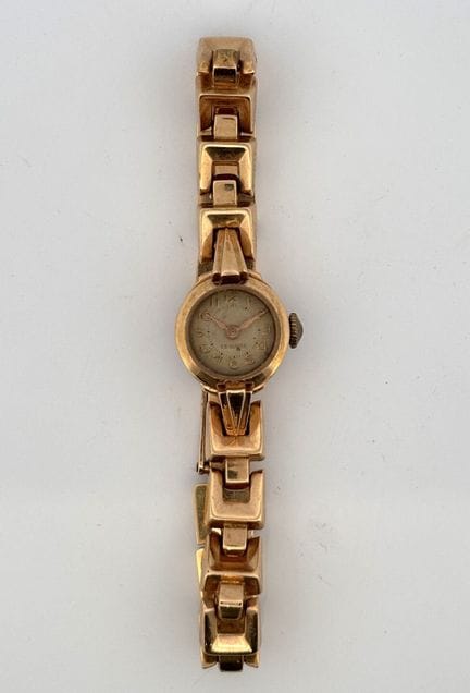 MONTRE à bracelet de dame en or jaune 750 °/°° boî