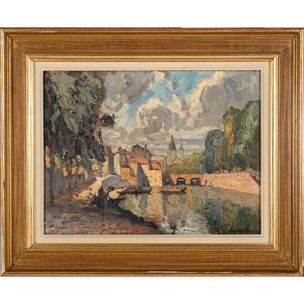 DECHENNES Therel. «Amiens, le long des quais de So