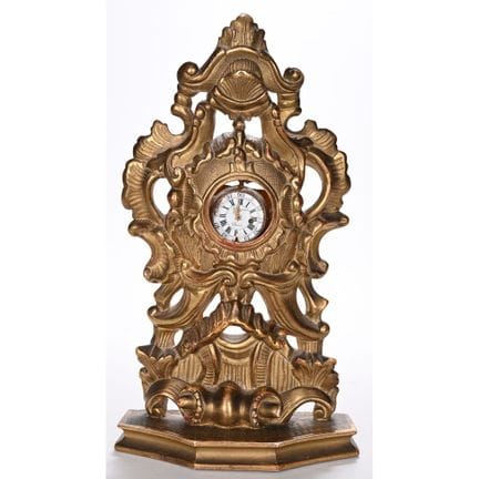 PORTA RELOJES LUIS XV de madera dorada y tallada a