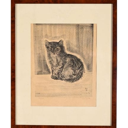 FOUJITA Tsuguharu. (1886–1968). „Sitzende Katze“. 