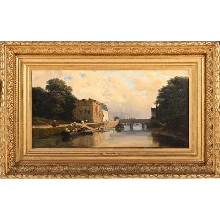 DUPRE Jules. (1811-1889). «L’Isle-Adam, le pont du