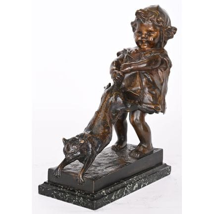 CLARA Juan. (1875-1958). «Bambina e gatto (formato