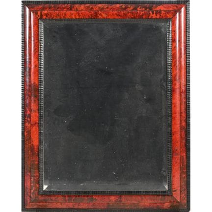ESPEJO LUIS XIV de carey rojo y madera ennegrecida