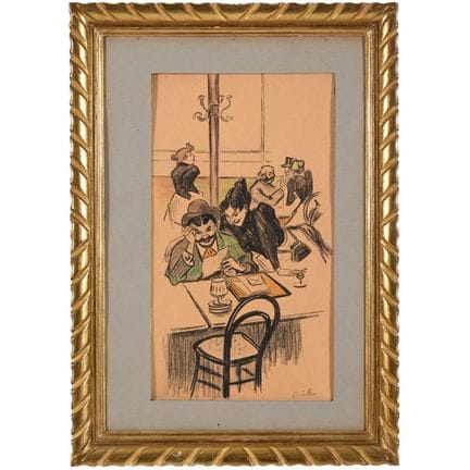 STEINLEN Théophile Alexandre. (1859-1923). «Au caf