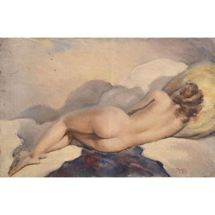 GUINEGAULT Georges. (1893-1982). « Modèle nu allon