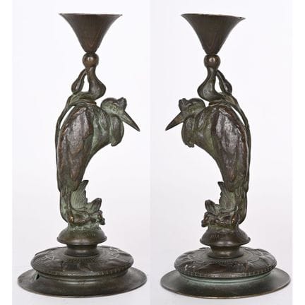 CAIN, Auguste. (1821-1894). «Pareja de candelabros
