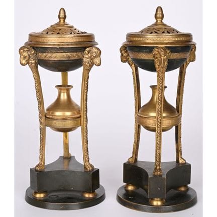 PAR DE QUEMADORES DE PERFUME ESTILO LUIS XVI de br
