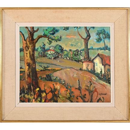 CHWAT Molli. (1888–1979). “Landscape with Houses.”