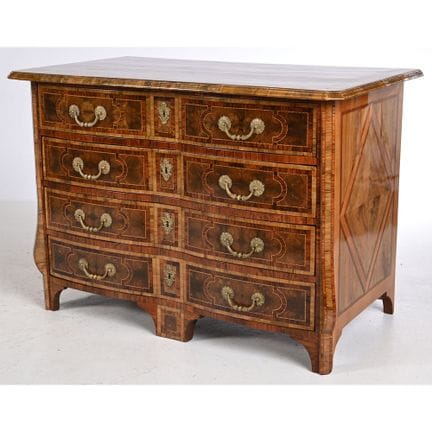 COMMODE MAZARINO con frontale curvo impiallacciato