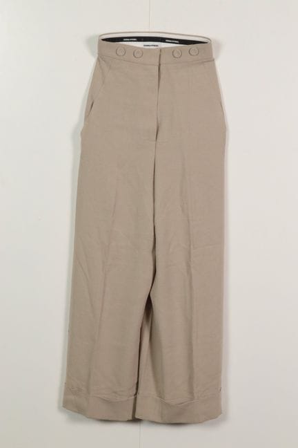 SONIA RYKIEL - Pantalon large à revers en viscose,